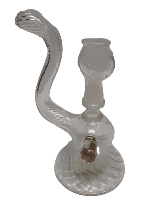 IL Clear Mini Ribbed Bubbler w/10MM.