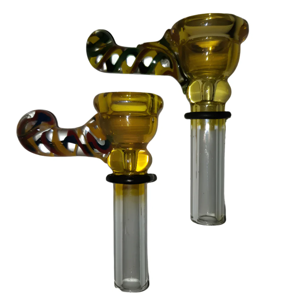 HB 12 Med Fumed Teacup w/ Multi-col Handle