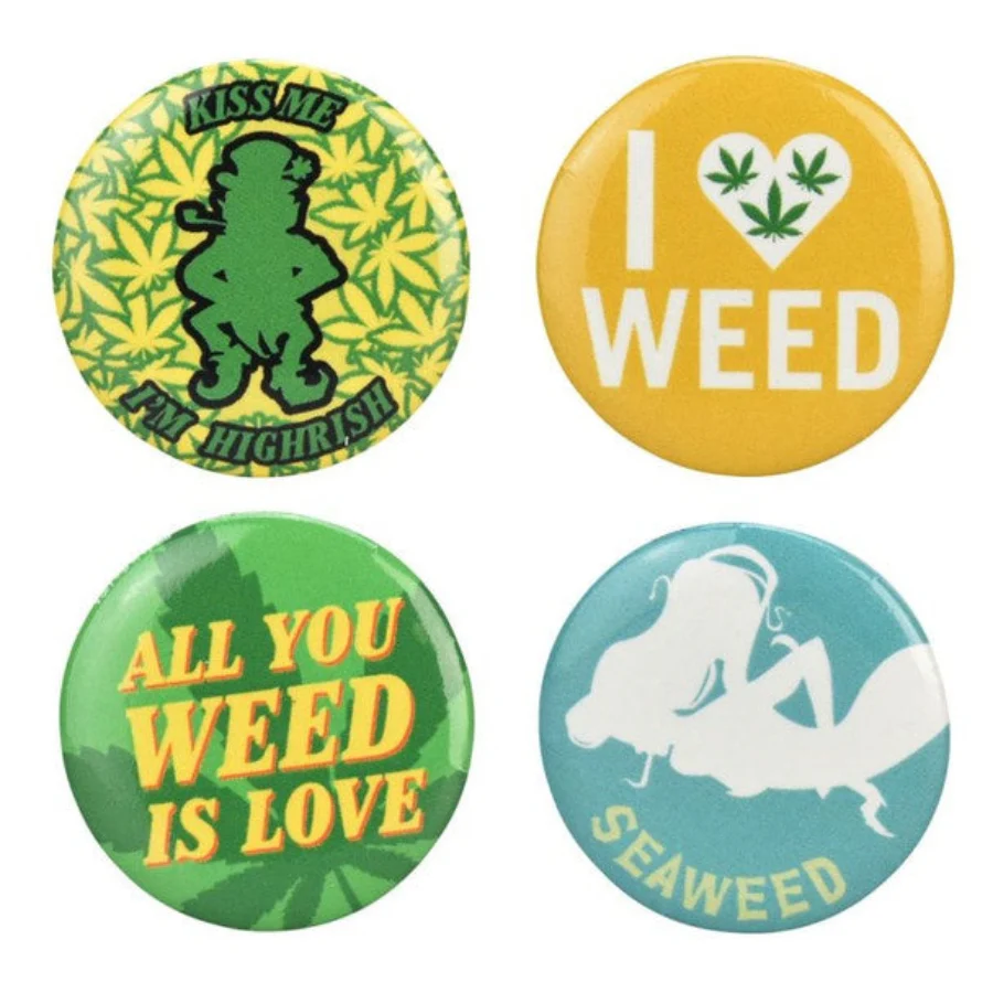 Hemp Leaf Buttons